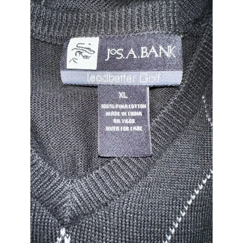 Jos. A. Bank Sweater Vest XL Black and White